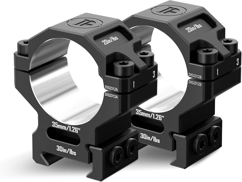 DISCOVERYOPT Store 7075 Series Aluminum 30mm 34mm 1 inch Scope Rings, High Precision Pre-lapped Picatinny Scope Rings, Medium/High/Low Profile Scope Mount for Picatinny Rail - Image 1